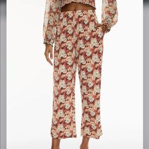 Aritzia Floral Ankle Pants